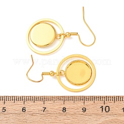 304ステンレススチールイヤリングカボションセッティング  ゴールドカラー  ラウンド  36x20mm  トレイのサイズ：12mm&nbsp;STAS-D267-01A-G