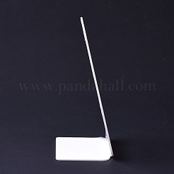 3レベルアクリルイヤリングディスプレイスタンド  長方形  ホワイト  7.5x6.2x14.5cm  穴：1.5mm&nbsp;ODIS-P008-03