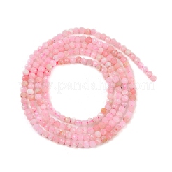 天然ペルー産ピンクオパールビーズ連売り  多面カット  ラウンド  2mm  穴：0.5mm  約297個/連  14.96