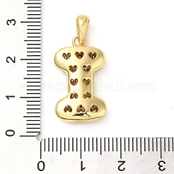 Brass Micro Pave Cubic Zirconia Pendants&nbsp;X-KK-E061-03G-09