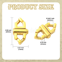 2Pcs 2 Colors 316 Surgical Stainless Steel Bayonet Clasps&nbsp;STAS-CJ0003-60