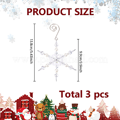 Christmas Snowflake Glass Pendant Decoration&nbsp;HJEW-GO00060