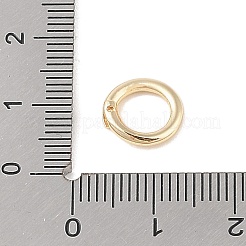 真鍮製のロック丸カン  オープンラウンド  14KGP本金メッキ  10x3mm  9ゲージ  内径：6.5mm&nbsp;KK-S369-01G-03