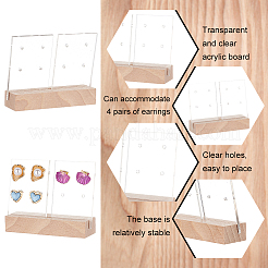 Transparent Acrylic Earring Display Organizer Holder&nbsp;EDIS-WH0031-01
