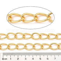 酸化アルミニウムカーブチェーン  溶接されていない  スプールで  ゴールドカラー  15.5x10x2mm  約98.43フィート（30m）/ロール&nbsp;CHA-D001-13G