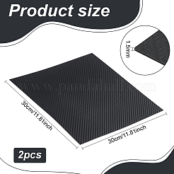 PVC熱可塑性プラスチックプレート  ナイフシースハンドル製作用  正方形  ブラック  300x300x1.5mm&nbsp;DIY-WH0569-44