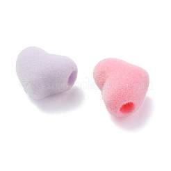 40Pcs 4 Styles Flocky Acrylic Bunny Beads&nbsp;OACR-FS0001-40