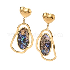 304 Stainless Steel Nuggets Dangle Stud Earrings&nbsp;EJEW-F392-05G