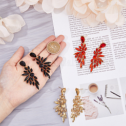 3 Pairs 3 Colors Resin Wing Dangle Stud Earrings&nbsp;EJEW-FI0002-17