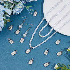 12Pcs Brass Micro Pave Clear Cubic Zirconia Pendants&nbsp;ZIRC-BC0001-34P-RS