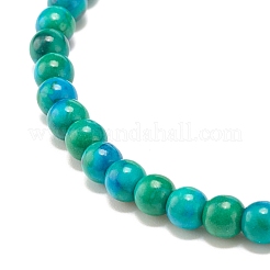 4.5MM Natural White Jade(Dyed) Round Beaded Stretch Bracelet&nbsp;BJEW-JB07588-03