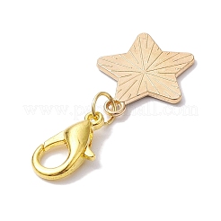 Star with Smiling Face Alloy Enamel Pendant Decooration&nbsp;HJEW-JM01965