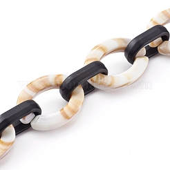 Imitation Gemstone Style & Opaque Spray Painted Acrylic Cable Chains&nbsp;AJEW-JB00910-02