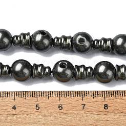 Shell Pearl 3-Hole Guru Beads Strands&nbsp;G-K149-53C