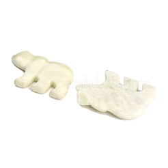 天然の新しい翡翠彫刻ペンダント  ズニ族のクマのチャーム  30~32.5x46~47x6~8mm  穴：1mm&nbsp;GG-CBA3958-02C