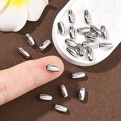 シェグレイスの真鍮ビーズ  バレル  カドミウムフリー＆ニッケルフリー＆鉛フリー  プラチナメッキ  8x4mm  穴：2mm&nbsp;XGRPCH748-192P