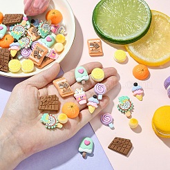 50Pcs 10 Styles Resin Decoden Cabochons&nbsp;CRES-YW0001-28