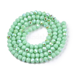 Electroplate Opaque Solid Color Glass Beads Strands&nbsp;EGLA-A044-P4mm-L14