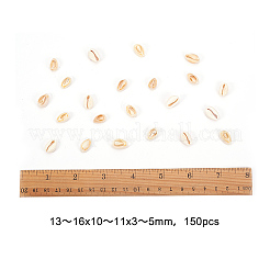 天然な混合カウリーシェルビーズ  パパイヤホイップ  6.7x4.2cm  150個/箱&nbsp;BSHE-CJ0001-01