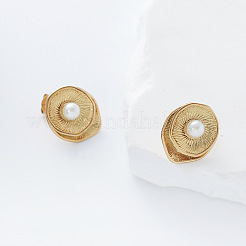 Oval 304 Stainless Steel Stud Earrings&nbsp;LS-KJ0760