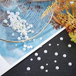 100G 10 Styles ABS Plastic Imitation Pearl Cabochons&nbsp;SACR-CA0001-08