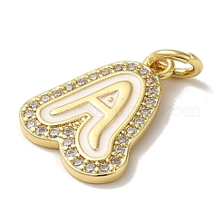 Brass Micro Pave Cubic Zirconia Pendants&nbsp;KK-K354-02G-A
