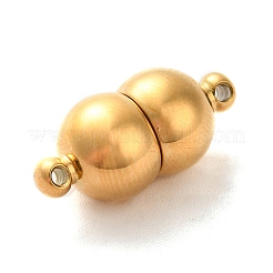 イオンプレーティング(IP) 304ステンレススチール製マグネット留め具  18KGP本金メッキ  17.5x8mm  穴：1mm&nbsp;X-STAS-E108-39G