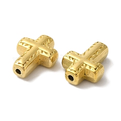304ステンレススチールビーズ  クロス  ゴールドカラー  15x11x5mm  穴：1.6mm&nbsp;STAS-I305-185G