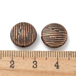 チベット風合金ビーズ  カドミウムフリー＆鉛フリー  フラットラウンド  赤銅鉱  11.5x5mm  穴：1.4mm  約416個/1000g&nbsp;TIBE-P003-48R