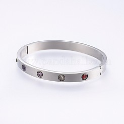 304 Stainless Steel Bangles&nbsp;BJEW-P223-19P-02