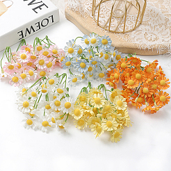 20個 5色プラスチック製人工デイジーフラワーブーケ  帽子服用  家の結婚式の装飾  ミックスカラー  78~80x50~55x23~24mm  穴：2mm  4個/カラー&nbsp;AJEW-CA0003-72
