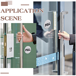 16Pcs Flat Round Self-adhesive Acrylic Sliding Door Pull & Push Signs&nbsp;AJEW-BC0010-70B-02