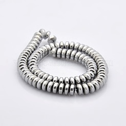 Grade AAA Non-magnetic Synthetic Hematite Rondelle Beads Strands&nbsp;G-M080-02