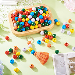 240Pcs 6 Colors Natural Wooden Beads&nbsp;WOOD-TA0002-74A