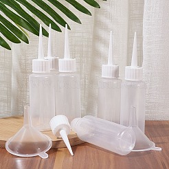 プラスチック接着剤ボトルセット  透明なプラスチック漏斗ホッパー付き  ホワイト  13.6cm  容量：50ミリリットル  30個/セット&nbsp;DIY-BC0002-49