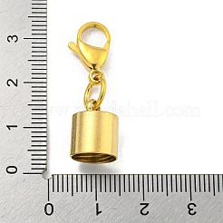 304ステンレススチールコードエンド  カニカン付き  ゴールドカラー  31mm  内径：9mm&nbsp;STAS-K273-07E-G