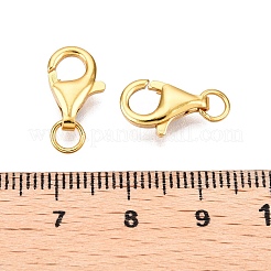 925スターリングシルバーカニカン  丸カン付き  24KGP本金メッキ  13x8.5x3.5mm  穴：3.2mm&nbsp;STER-N016-37G