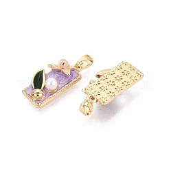 Brass Enamel Pendants&nbsp;KK-SZC0009-04G-03