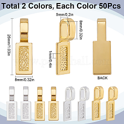 100Pcs 2 Colors Tibetan Style Alloy Glue-on Flat Pad Bails&nbsp;FIND-SP0001-90