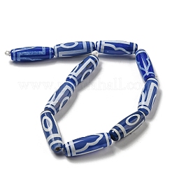 Blue Tibetan Style dZi Beads Strands&nbsp;TDZI-NH0001-B13-01