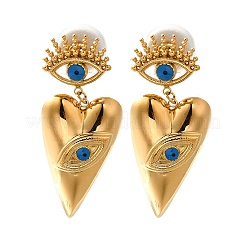 304 Stainless Steel Enamel Dangle Stud Earrings&nbsp;EJEW-G422-05G