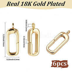 6Pcs Brass Spring Gate Rings&nbsp;KK-SC0007-19B