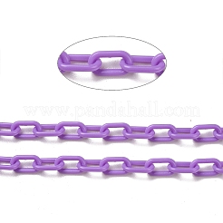 不透明なアクリルアズキチェーン  ミックスカラー  13.5x7.5x2mm  約1.61フィート（0.49m）/連&nbsp;CHAC-P001-03