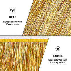 10M Polyester Tassel Lace Ribbon&nbsp;OCOR-WH0046-67