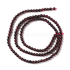 天然石ガーネットビーズ連売り  ラウンド  3mm  穴：0.6mm  約138個/連  15.55インチ（39.5cm）&nbsp;G-F717-14