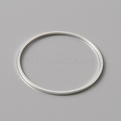 真鍮製フレームコネクター  丸いリング  銀  25x0.5mm  内径：23mm&nbsp;KK-WH0047-59E-S
