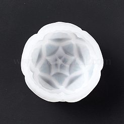 シリコンモールドを作るDIYの香りのキャンドル  3 d個のハス  ホワイト  5.1x6.6cm  内径：5.6のCM&nbsp;DIY-E055-31