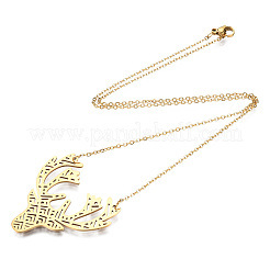 201 Stainless Steel Pendant Necklaces&nbsp;NJEW-T009-JN093-2-40