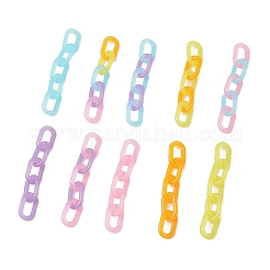 アクリル製ハンドメイドアズキチェーン10個  オーバル  ミックスカラー  27.5x16.5x4.5mm&nbsp;AJEW-JB01366