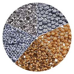 125g5スタイルのアクリルビーズ  混合文字でフラットラウンド  ミックスカラー  7x4mm  穴：1mm  25g /スタイル&nbsp;MACR-SZ0001-26